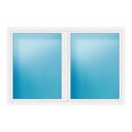 Zweiflügeliges Fenster 240x158 cm Weiß