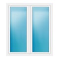 Zweiflügeliges Fenster 150x170 cm Weiß
