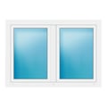 Zweiflügeliges Fenster 145x102 cm Weiß