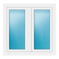 Zweiflügeliges Fenster 108x106 cm Weiß