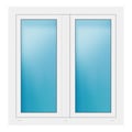 Zweiflügeliges Fenster 114,5x117,5 cm Weiß