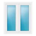 Zweiflügeliges Fenster 107x122 cm Weiß