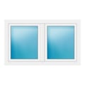 Zweiflügeliges Fenster 150x90 cm Weiß