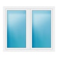 Zweiflügeliges Fenster 160x140 cm Weiß