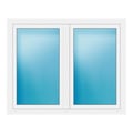 Zweiflügeliges Fenster 152,5x123 cm Weiß