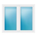 Zweiflügeliges Fenster 152x132 cm Weiß