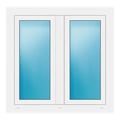 Zweiflügeliges Fenster 102x100 cm Weiß