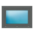 Fenster 90x65 cm Basaltgrau genarbt