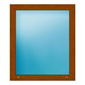 Festverglasung 88,5x103,5 cm Golden Oak genarbt