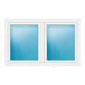 Zweiflügeliges Fenster 160x100 cm Weiß