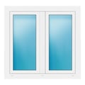 Zweiflügeliges Fenster 109,8x105 cm Weiß