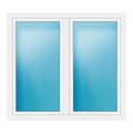 Zweiflügeliges Fenster 163,5x148 cm Weiß