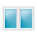 Zweiflügeliges Fenster 147x111 cm Weiß