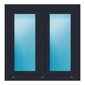 Zweiflügeliges Fenster 101x102 cm Anthrazit genarbt