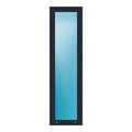 Festverglasung 50x180 cm Anthrazit genarbt