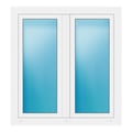 Zweiflügeliges Fenster 114x122 cm Weiß