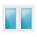 Zweiflügeliges Fenster 120x100 cm Weiß