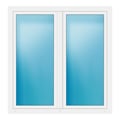 Zweiflügeliges Fenster 155x160 cm Weiß