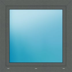 Einflügeliges Kunststofffenster 100x100 cm Basaltgrau 