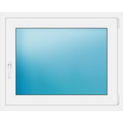 Einflügeliges Kunststofffenster 100x80 cm Weiß 