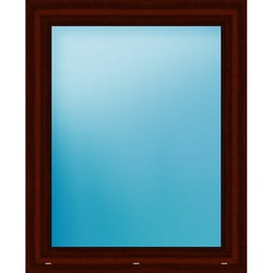 Einflügeliges Kunststofffenster 112x138 cm Mahagoni 