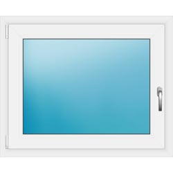 Einflügeliges Kunststofffenster 98x80 cm Weiß 