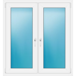 Zweiflügeliges Kunststofffenster 116x126 cm Weiß 