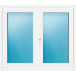 Zweiflügeliges Kunststofffenster 130x112 cm Weiß 