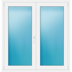 Zweiflügeliges Kunststofffenster 135x142 cm Weiß 