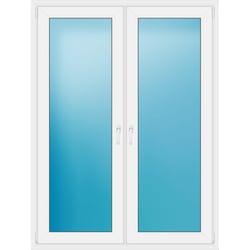 Zweiflügeliges Kunststofffenster 135x180 cm Weiß 