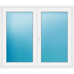 Zweiflügeliges Kunststofffenster 150x128 cm Weiß 