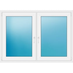 Zweiflügeliges Kunststofffenster 156x112 cm Weiß 