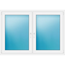 Zweiflügeliges Kunststofffenster 165x115 cm Weiß 