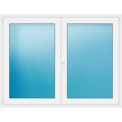 Zweiflügeliges Kunststofffenster 170x130 cm Weiß 