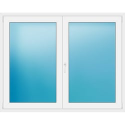 Zweiflügeliges Kunststofffenster 170x135 cm Weiß 