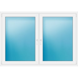 Zweiflügeliges Kunststofffenster 188x132 cm Weiß 
