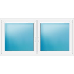 Zweiflügeliges Kunststofffenster 198x100 cm Weiß 