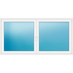 Zweiflügeliges Kunststofffenster 234x119 cm Weiß 
