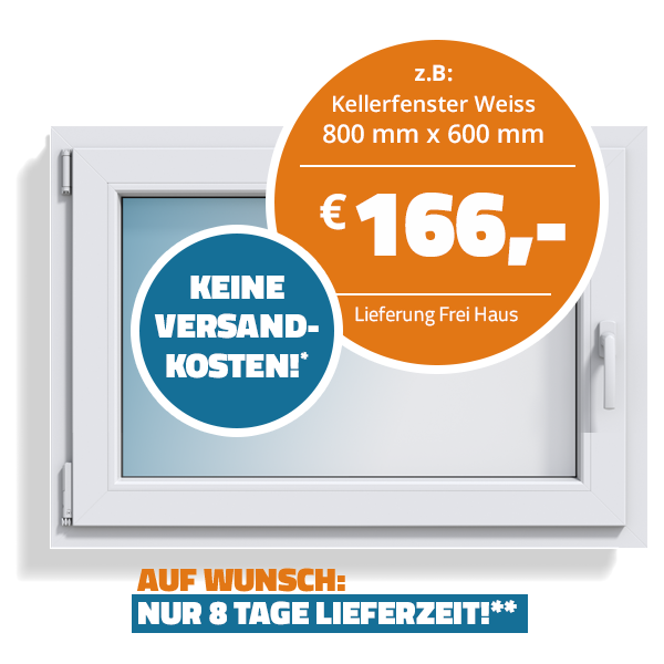 Hochwertige Kellerfenster aus Kunststoff | FertigFenster.de