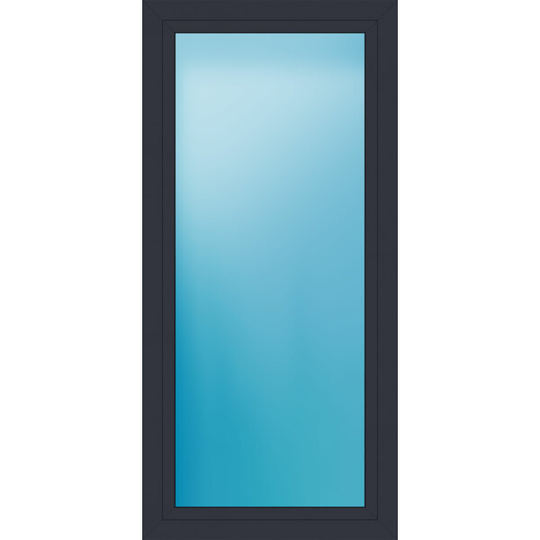 Balkontür 100x211 cm Anthrazit feinstruktur 