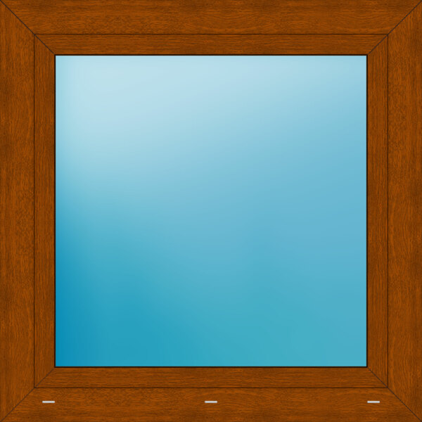 Einflügeliges Kunststofffenster 100x100 cm Golden Oak 