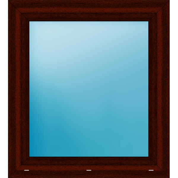 Einflügeliges Kunststofffenster 100x110 cm Mahagoni 