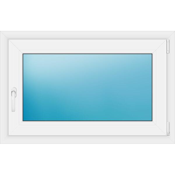 Einflügeliges Kunststofffenster 100x64.5 cm Weiß 