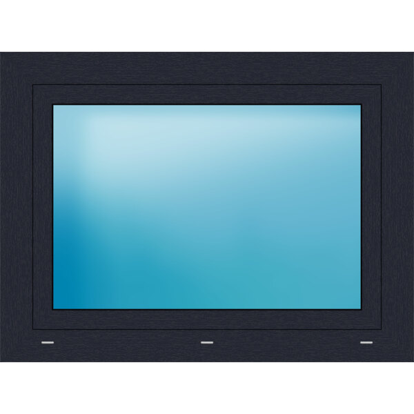 Einflügeliges Fenster 100 x 75 cm Farbe Anthrazit genarbt