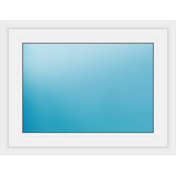 Einflügeliges Fenster 100x77 cm Farbe Weiß