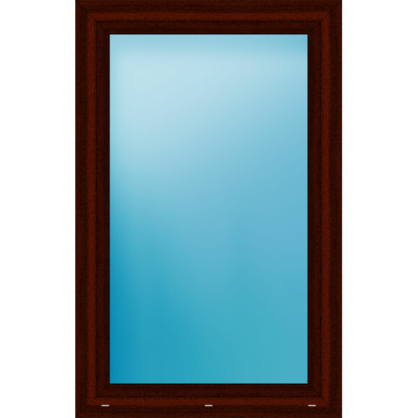 Einflügeliges Kunststofffenster 102x160 cm Mahagoni 