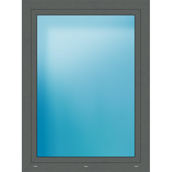 Einflügeliges Kunststofffenster 108x145 cm Basaltgrau 