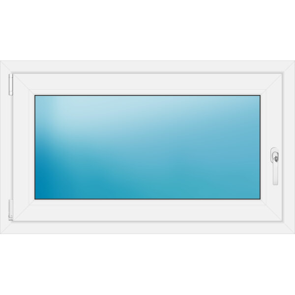 Einflügeliges Kunststofffenster 109x64 cm Weiß 