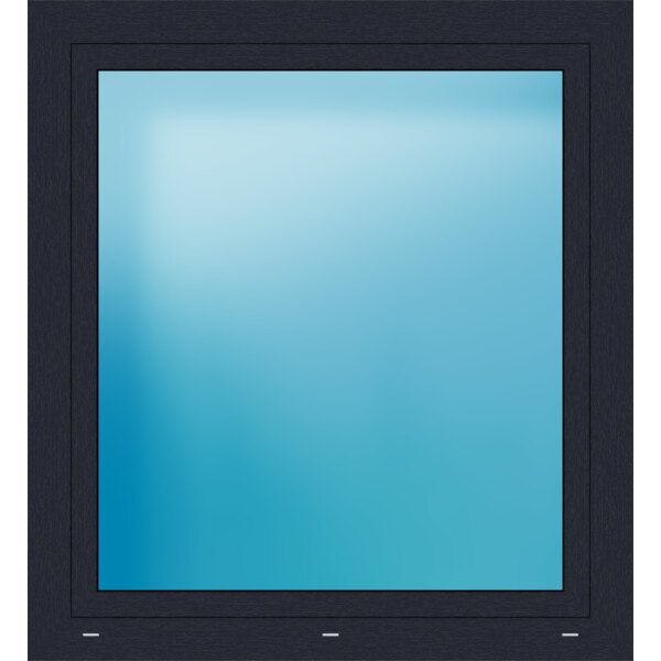 Einflügeliges Kunststofffenster 110x120 cm Anthrazit genarbt 