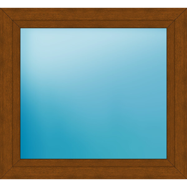 Einflügeliges Kunststofffenster 119x109 cm Golden Oak 